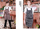 Black And White Stripes Custom Cooking Aprons Printing / Embroidery Logo supplier