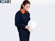 Orange Collar Cool Work Uniforms / Workwear Uniform Hi Vis Safety For Engineers supplier