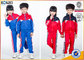 New school uniform design blue and red color 100% polyester custom school uniform for teachers and students supplier