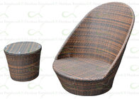 Garden Patio Furniture 3-piece Rattan Outdoor Set wz Two Wicker Chairs