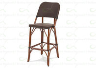 Commercial Outdoor Bar Chairs Stacking Textilene Mesh Bar Stools