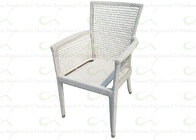 Outdoor Dining Chairs in White for Patio Restaurant/Cafe/Bistros Stack-able