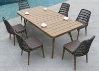 Luxury Outdoor Dining Sets Patio Furniture with Poly Lumber Dining Table
