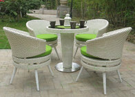 Outdoor Swivel Chair Rattan Outdoor Dining Sets Table with #304 S/S Base
