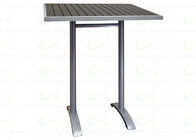 Small Rectangle Outdoor Bar Tables 24x36 Inch Aluminum Wood Table Bar Height