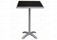36INCH Outdoor Bar Tables 90CM Square Aluminum Synthetic Teak Table Bar Height