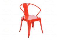 Indoor and Outdoor Quality Tolix Style Chair with Armrest for Restaurant