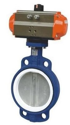 China Stainless Steel Wafer Butterfly Valve with Penumatic Actuator supplier