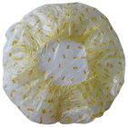 Disposable PE Shower Cap with Cherry Design in Yellow
