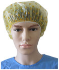 Disposable PE Shower Cap with Heart-Shaped in Yellow