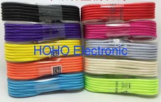 China Braided USB Charging Cable For  iphone HTC Sony LG Micro USB Wire Metal Head Plug supplier