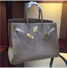 women high quality 35cm beige first layer cowskin leather bags hanbags fashion designer bags L-RB2-5