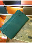 OEM high quality green women soft calfskin purse designer purse passport wallet card wallets LR-W02-23