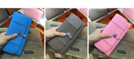 Hot sell nice quality orange women designer purse natural goatskin purse passport purse flat purse LR-P01