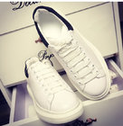 Brand designer trainers comfortable casual sneakers white lady comfortable calfskin Lace Up Shoes HC-104-1