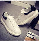 Brand designer trainers comfortable casual sneakers white lady comfortable calfskin Lace Up Shoes HC-104-1