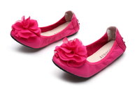 Hot sell women hot pink sheepskin shoes foldable shoes flat shoes fashion shoes ballet shoes big yard size 30 to 43