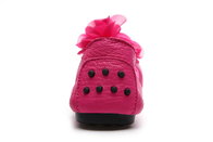Hot sell women hot pink sheepskin shoes foldable shoes flat shoes fashion shoes ballet shoes big yard size 30 to 43