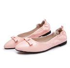 Factory direct made women shoes pale pink brand shoes pointy shoes kidskin foldable flat shoes designer shoes BS-08