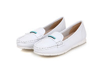 high quality white slip-up loafers cow leather shoes women cowhide shoes fashion loafers brand designer shoes BS-L1