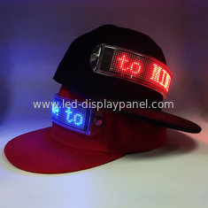 China Flashing scrolling message LED cap which canbe changed the message by client's phone supplier