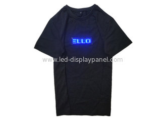 China hot sale custom light up LED T-shirt programmable rolling message led tshirt comfortable wearing flashing led tshirt supplier