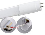 UL/CUL/CE/ROHS 60cm 2ft 9W Aluminium-PC LED driver replaceable tube light 90pcs LED