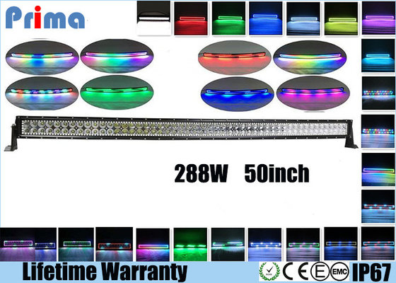 China Curved LED Light Bar With Remote Control , 288W 50 Inch Curved Cree LED Light Bar  supplier