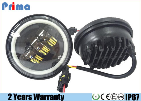 China 30W Cree 4.5 Inch Motorcycle LED Headlights With Angel Eye Halo Ring supplier