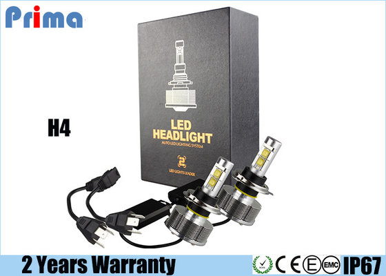 China H4 H / L LED Headlight Bulb 30W Power 3000lm Lumen IP68 Waterproof supplier
