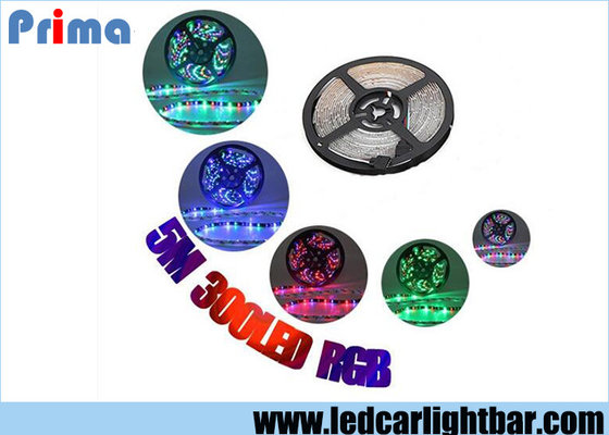 China IP65 RGB Flexible Led Tape Light , 3528 SMD 24W 12 Volt Led Light Strips supplier