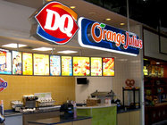 3D LED Front-lit Signs With Brushed Stainless Steel Letter Shell For Dairy Queen