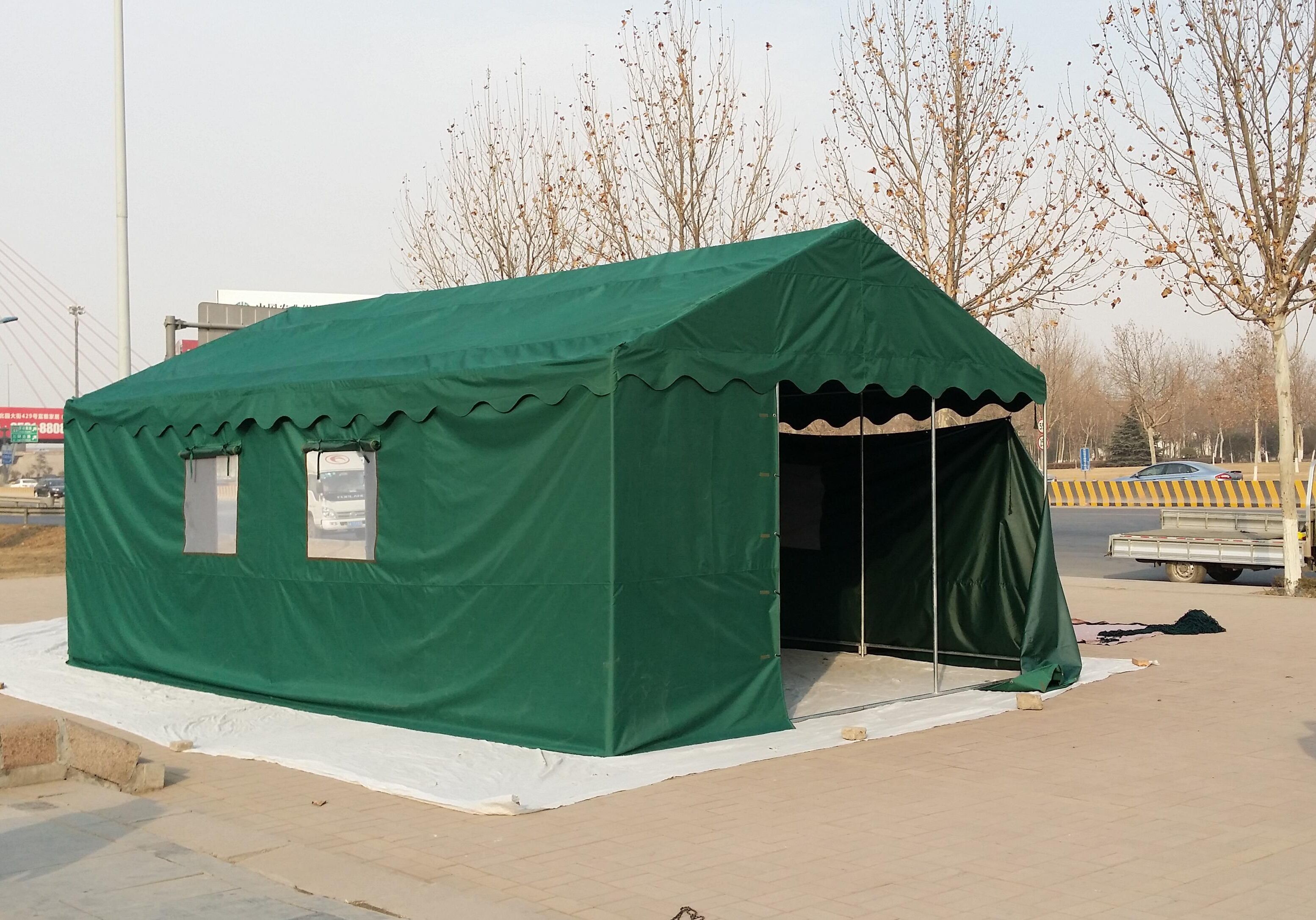military tent 5x6m for outdoor camping,glamping,party, events, framed