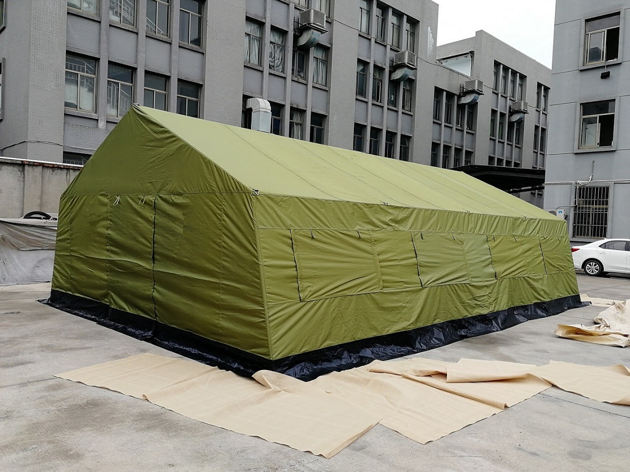 framed military tent 9x6m
