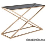 Modern dining room console table furniture stainless steel table glass dining table and chairs