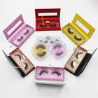 Special embossed texture paper eyelash box with ribbon closure Custom embossed blink lash box