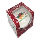 custom christmas cake paper color box with clear pvc window