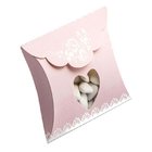 Custom pillow color box  Candy packaging paper pillow box with clear window