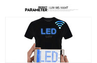 New programmable LED message T shirt for DJ club wireless bluetooth app control
