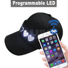 bluetooth programmable talk message display light up LED hat