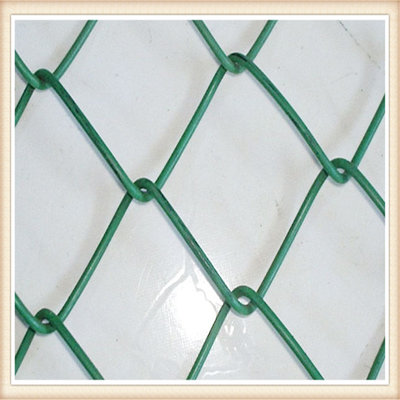 9 Gauge Chain Link Fence Fabric , Carbon Steel Wire Lattice Fence Panels Multi Colors