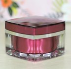 Personal Care Cosmetic Square Acrylic 30ml Cream Jar with Lid