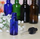 Personal Care Cosmetic Boston Round 2oz Cobalt Blue Glass Essential Oil Bottle with Dropper