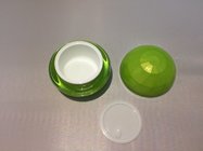 High Quality Personal Care Cosmetic Globe Green Acrylic 30ml Cream Jar with Lid