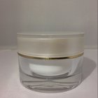 High Quality Personal Care Cosmetic Globe Green Acrylic 30ml Cream Jar with Gold Lid