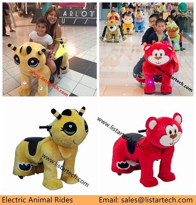 China motorized plush animals plush animals motorized zippy rides Shopping Mall Animal Rides supplier