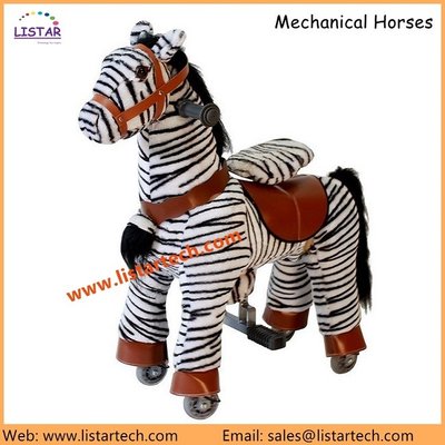 China Zoo Kids Riders Mechanical Walking Horse, Zebra Pony Rides in Stuffed &amp; Plush Animal Fur supplier