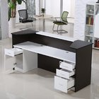 Customized wooden vintage reception desk office furniture office counter design