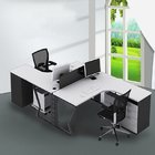 Factory direct simple design customized 4 people office furniture modular desk ,white color