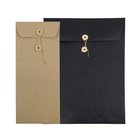 custom business file envelope with button and string closure tie file kraft paper bag envelope